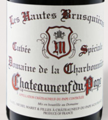 2012 Domaine de la Charbonnière, Châteauneuf-du-Pape Rouge “Cuvée Hautes Brusquieres” (JS95, WA94)