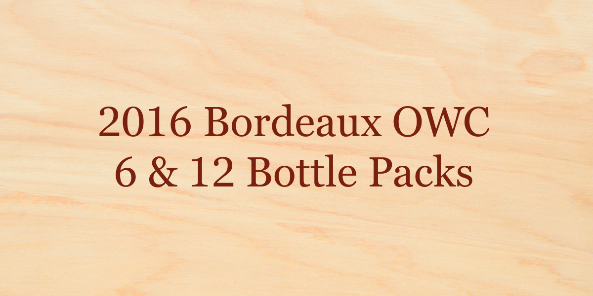 2016 Bordeaux OWCs
