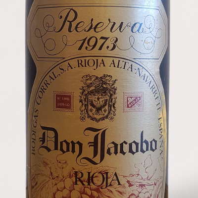 1973 Corral, "Don Jacopo" Rioja Reserva Wine Label