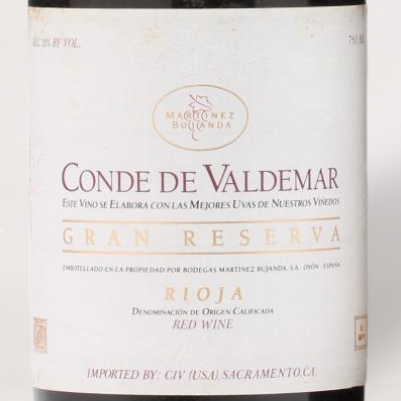 1981 Martinez Bujanda, "Conde de Valdemar" Rioja Reserva