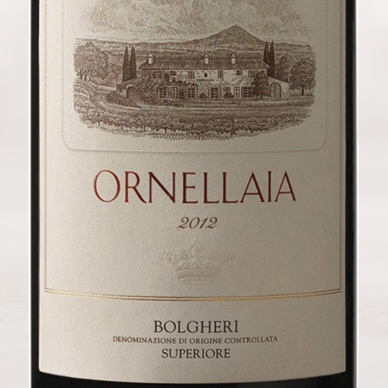Wine Label: 2012 Ornellaia, Bolgheri DOC Superiore