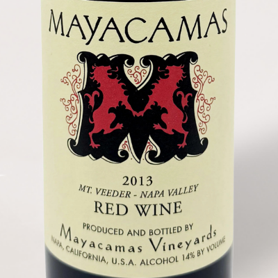 2013 Mayacamas Vineyards, “Red Wine”, Mt. Veeder - Wine Label