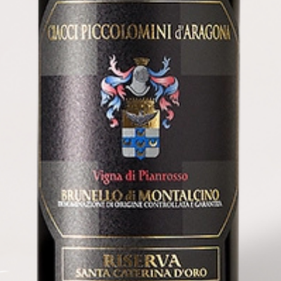 2019 Ciacci Piccolomini, Brunello di Montalcino Riserva “Pianrosso Santa Caterina D’Oro - Wine Label