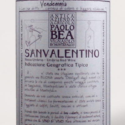 Paolo Bea, “San Valentino” Umbria Rosso - Wine Label