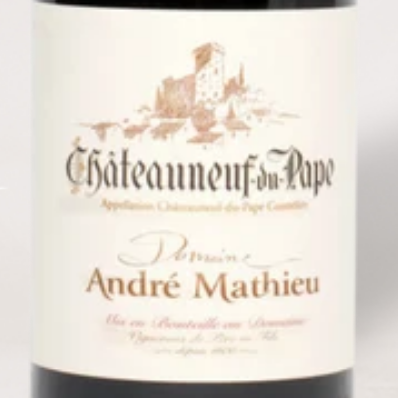 Wine Label - 2021 Domaine André Mathieu, Châteauneuf-du-Pape Rouge