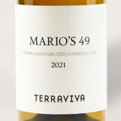 2021 Terraviva, "Mario's 49" Trebbiano D' Abruzzo Superiore DOC