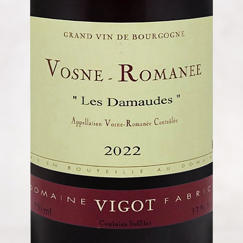 2022 Domaine Fabrice Vigot, Vosne-Romanée "Les Damaudes"