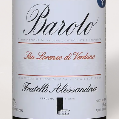 2022 Fratelli Alessandria, Barolo "San Lorenzo di Verduno"