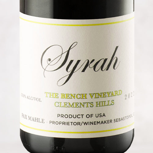 2022 Pax, Clements Hills Syrah "The Bench Vineyard"