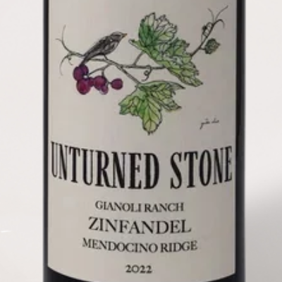 2022 The Unturned Stone, Zinfandel "Gianoli Ranch", Mendocino Ridge