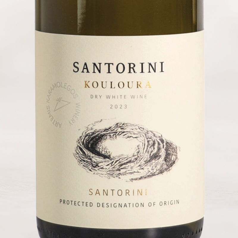 Wine Label - 2023 Artemis Karamolegos, “Kouloura” Assyrtiko Blend, Santorini