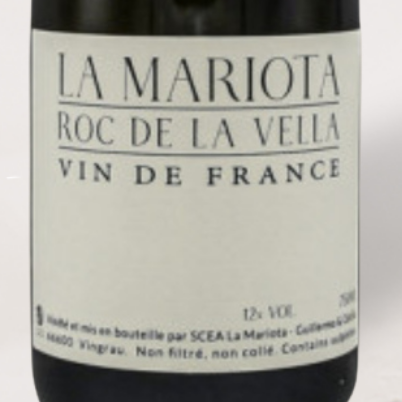 Wine Label - 2024 Domaine La Mariota, "Roc de la Vella", Côtes du Roussillon