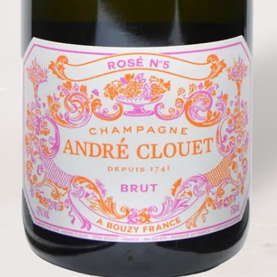 Wine Label - MV Champagne André Clouet, Rosé No. 5 Grand Cru Brut, Bouzy